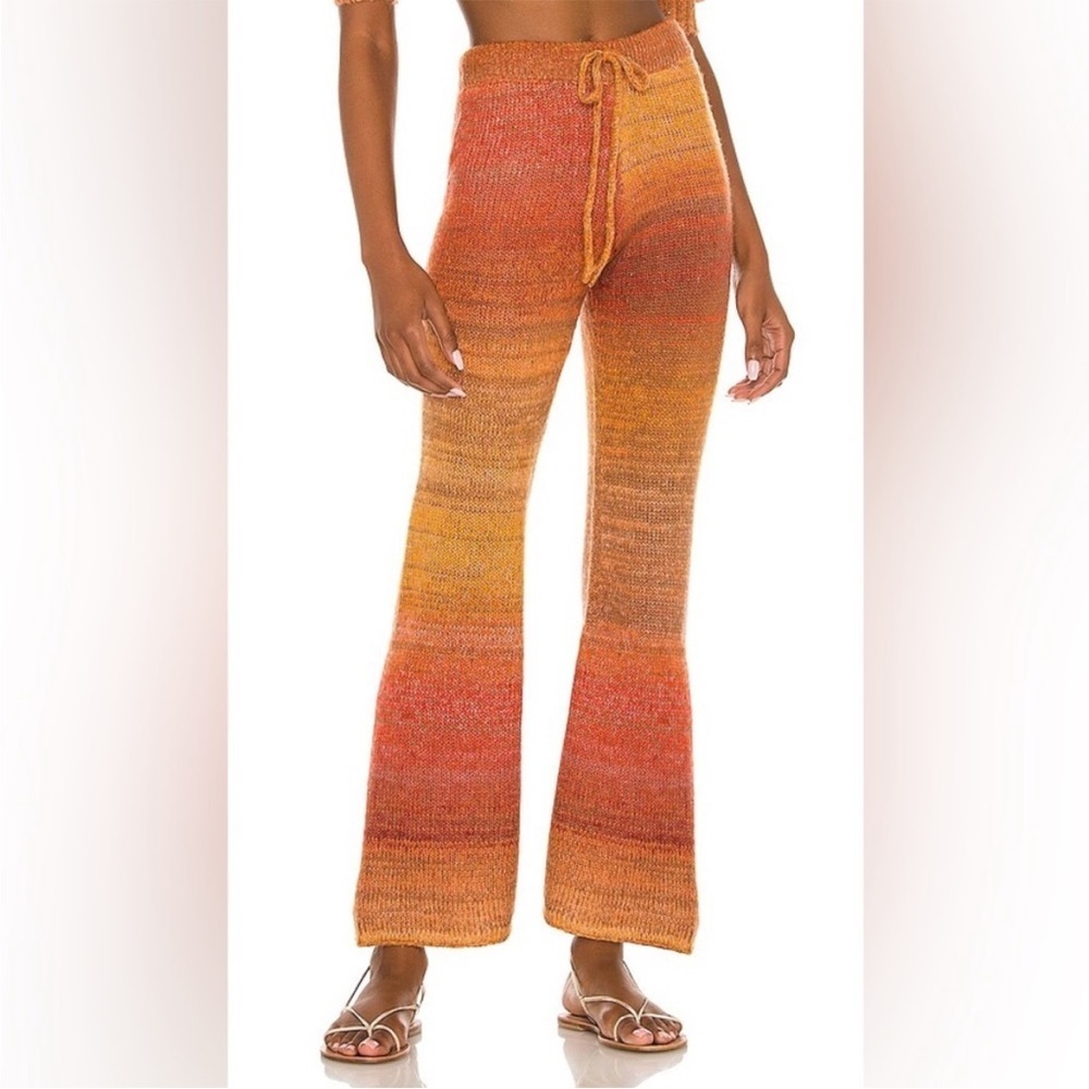 L*SPACE Laurel Knit Flare Pants in Sunset Beach Marl Sz S